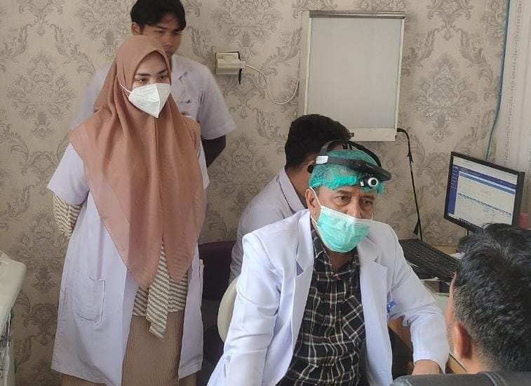 foto : Pelayanan pasien di poliklinik THT RSU Cut Meutia, Kabupaten Aceh Utara, Provinsi Aceh